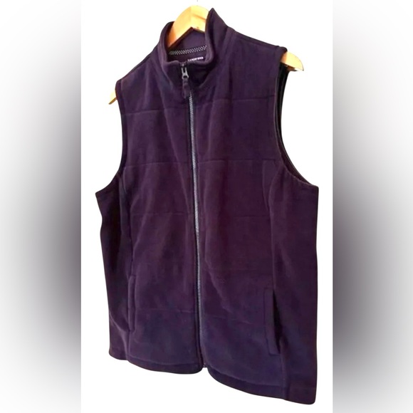 Women's LANDS' End Purple Zip Vest Large - Picture 1 of 4